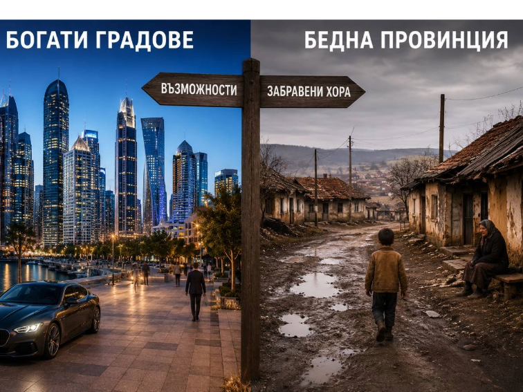 България се разделя на два свята: богатите градове и изчезващата провинция